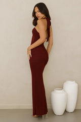 Irresistible Style Mesh Halter Maxi Dress