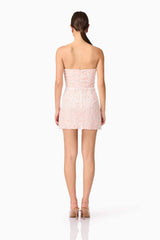 Kiki Strapless Mini Dress in Pink