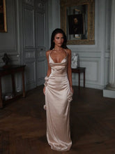 Abella Satin Maxi Dress Ivory