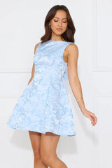 Chic Reverie Mini Dress Blue